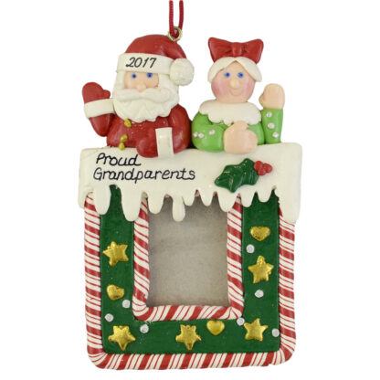 Grandparents Photo Frame personalized christmas Ornaments