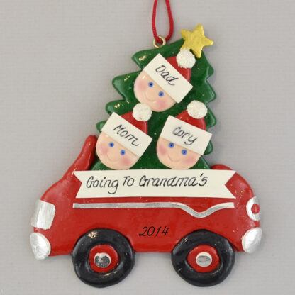 Going to Grandma and Grandpa's Personalized Christmas Ornaments