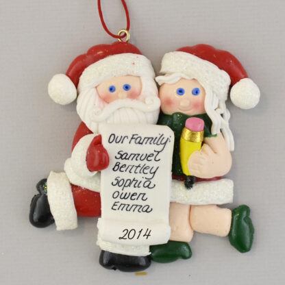 Our Family Personalized Christmas List Ornaments