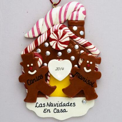 Gingerbread Home for the Holidays personalized christmas Ornaments