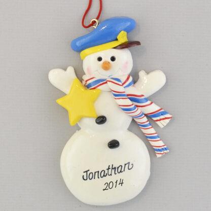 Police Snowman Personaized Christmas Ornaments