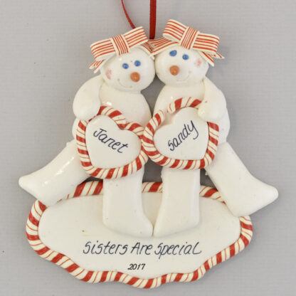 Sisters, Twins, or Friends personalized christmas ornaments