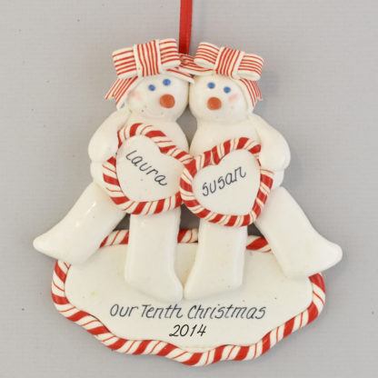 Snow Girls Partners Personalized Christmas Ornaments