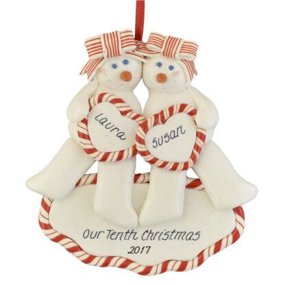 Snow Girls Partners personalized christmas ornaments