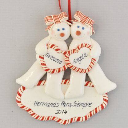 Sisters Forever Personalized Christmas Ornaments