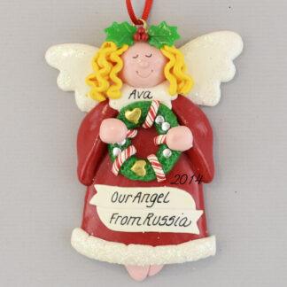 Our Adopted Angel Personalized christmas Ornaments - Blonde hair