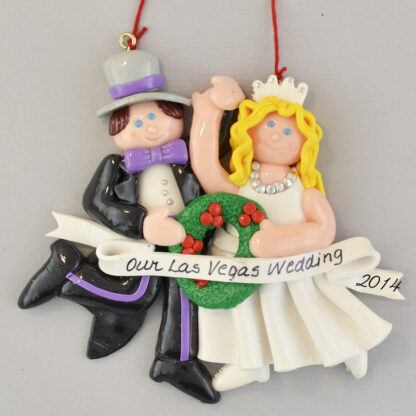 The Las Vegas Bride and Groom personalized christmas Ornaments