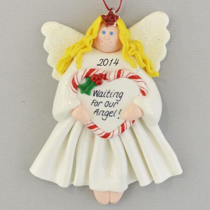 Waiting for Our Adopted Angel personalized christmas Ornaments