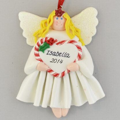 Blonde Angel Feliz Navidad personalized christmas Ornaments
