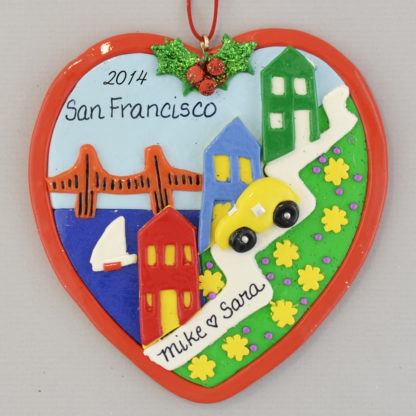 San Francisco Lombard Street personalized Christmas Ornaments