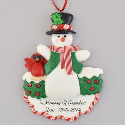 In Memory of Grandpa Personalized Christmas Ornaments