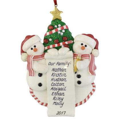 Family List Personalized christmas Ornaments