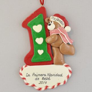 First Christmas Teddy Bear personalized christmas Ornaments