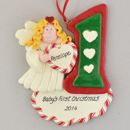 Angel Baby's First Christmas personalized ornaments