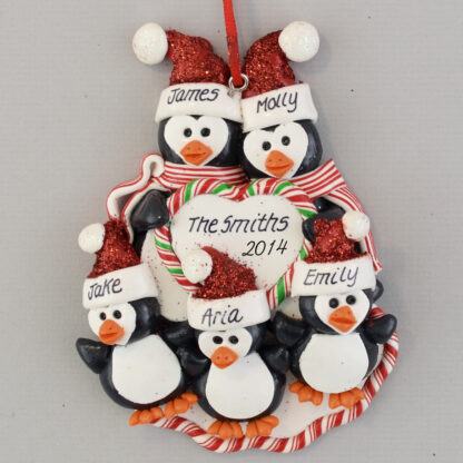 Personalized Penguin Family (5) personalized christmas Ornaments