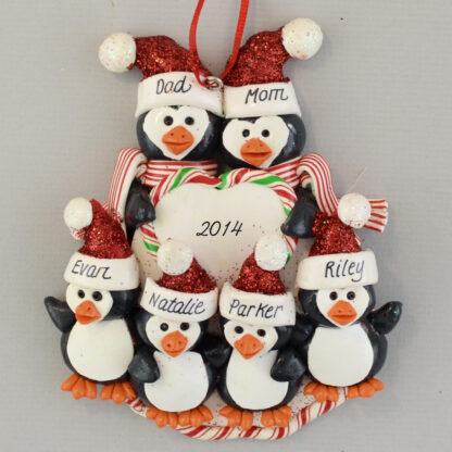 Personalized Penguin Family (6) personalized christmas Ornaments