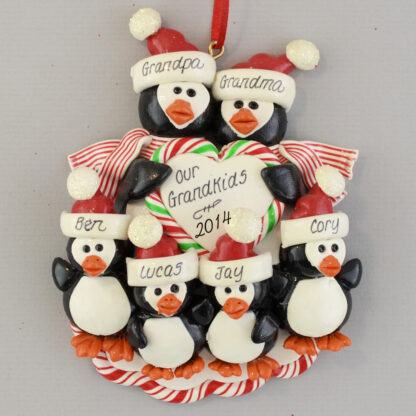 Four Grandkids Come for Christmas Personalized christmas Ornaments