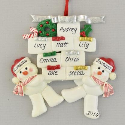 Grandparents of Eight Personalized Ornament