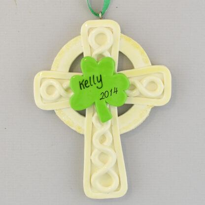 Irish Celtic Cross Personalized christmas Ornaments