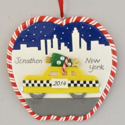 New York Skyline personalized Christmas Ornaments