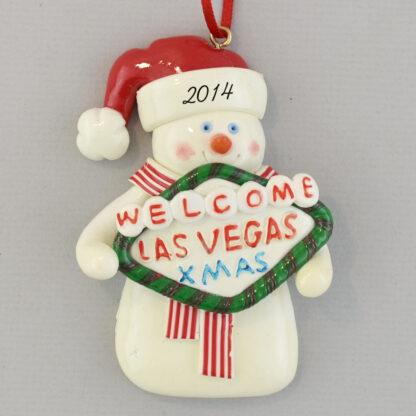The Las Vegas Snowman Personalized christmas Ornaments