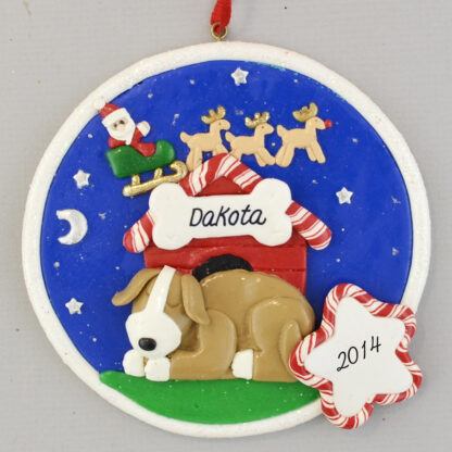 Brown Dog personalized Christmas Ornaments
