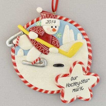 Hockey Star personalized christmas Ornaments