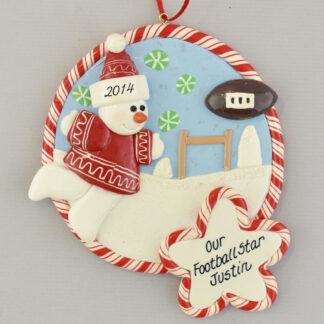 Football Star Personalized Christmas Ornaments