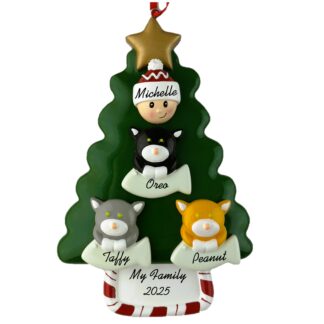 My Three Pets Christmas Ornament