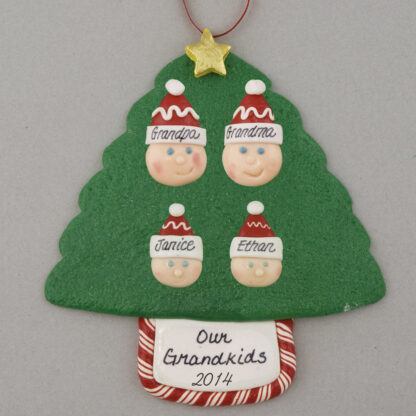 Grandparents of 2 Personalized Christmas Ornaments