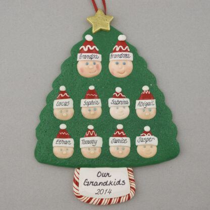 Grandparents of 8 Personalized Christmas Ornaments