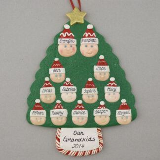 Grandparents of 11 Personalized Christmas Ornaments