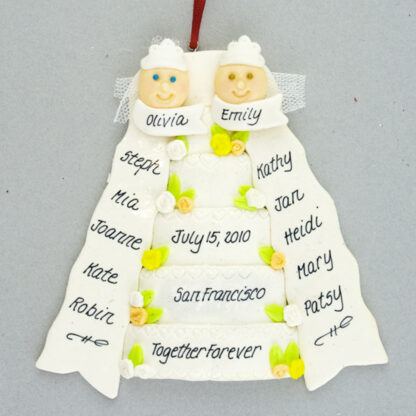 Our Wedding Day Personalized Christmas Ornament