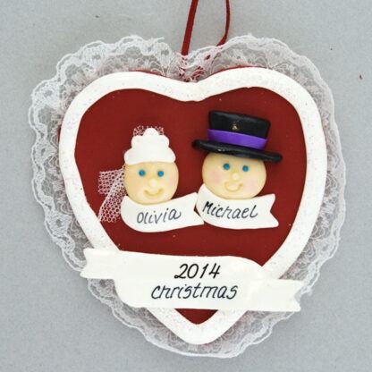 Bride and Groom First Christmas Personalized Ornament
