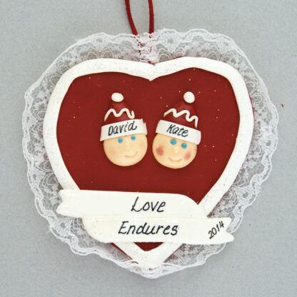 Love You Heart Personalized Ornament