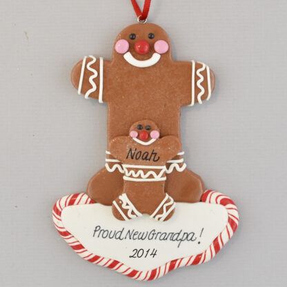 Gingerbread Grandpa of One Personalized christmas Ornaments