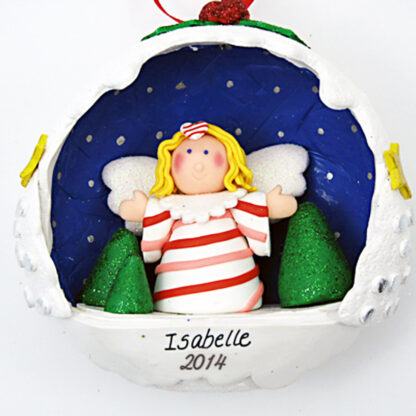 Snowball Angel Personalized Christmas Ornaments