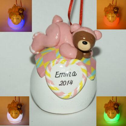 Baby Girl LED First Christmas Personalized christmas Ornaments