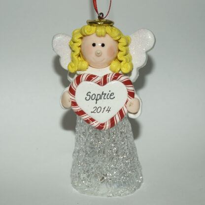 Blonde Angel Personalized LED christmas Ornaments
