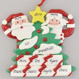 Personalized Tree with 7 Gifts Christmas Ornaments