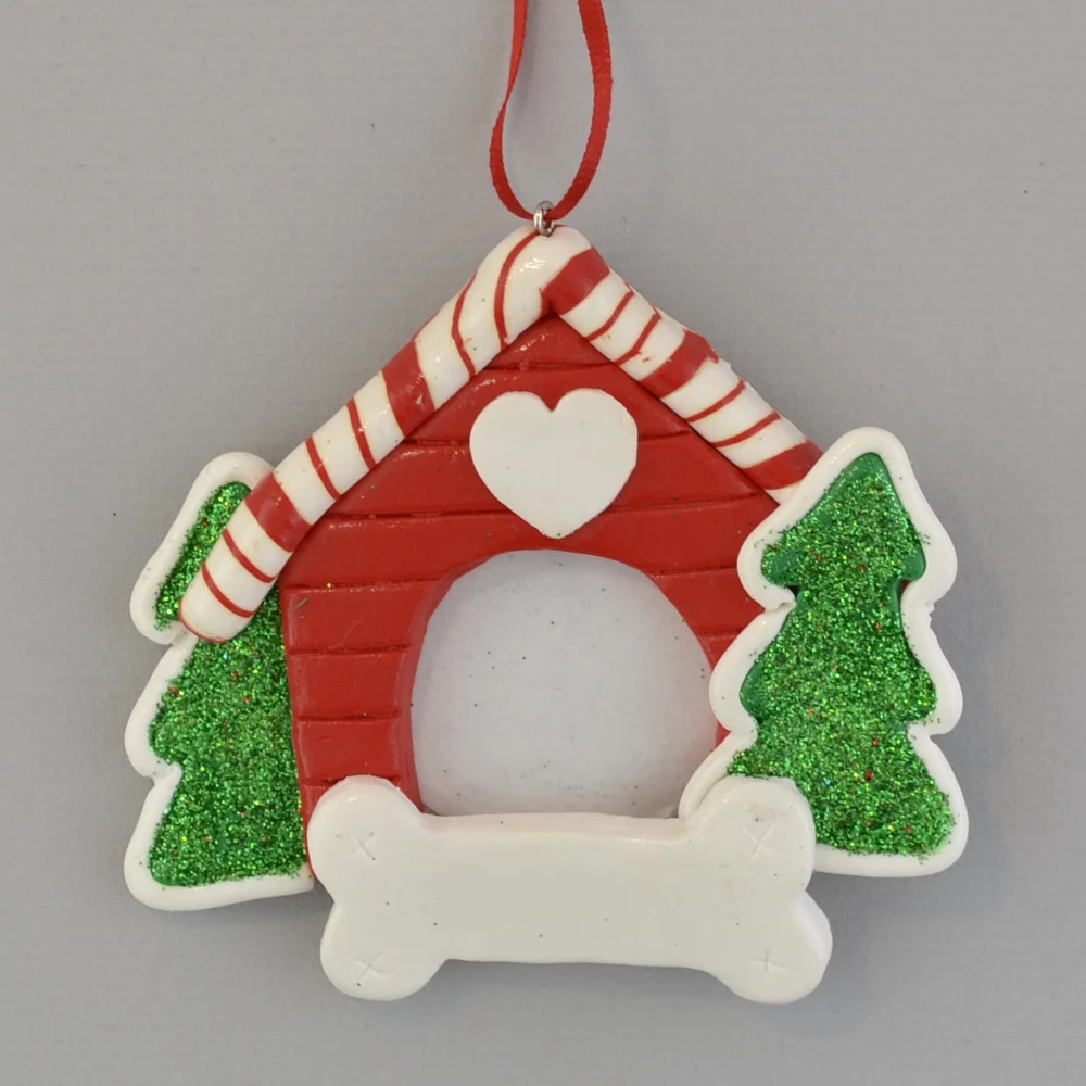 Dog House Photo Frame personalized christmas ornaments