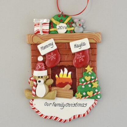 Our Family Christmas with Mommy Personalized Christmas Ornament