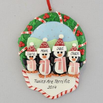 Terrific Twins Personalized Christmas Ornament
