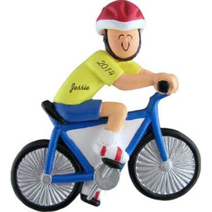 Bike Rider Male Personalized Christmas Ornament