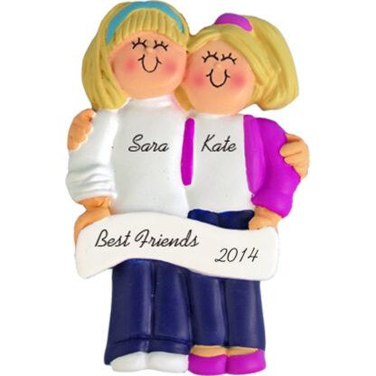Friends: Both Blonde Hair Personalized Christmas Ornament