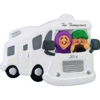 Motor Home/RV with Couple Personalized Ornament