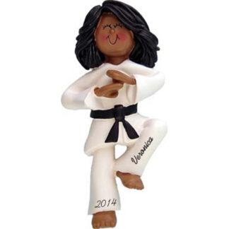 Karate: Female Personalized christmas Ornament