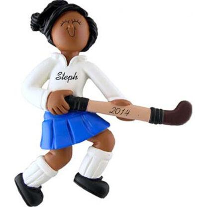 Field Hockey Player: Female, Personalized christmas Ornament
