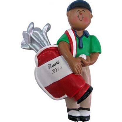 Golfer: Male Personalized christmas Ornament