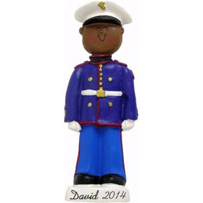 Armed Forces, Marine, Male Personalized christmas Ornament